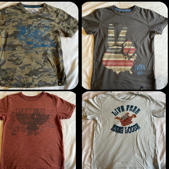 Lucky Brand Boy Shirts Lot of 4 Size 5 - Picture 1 of 13